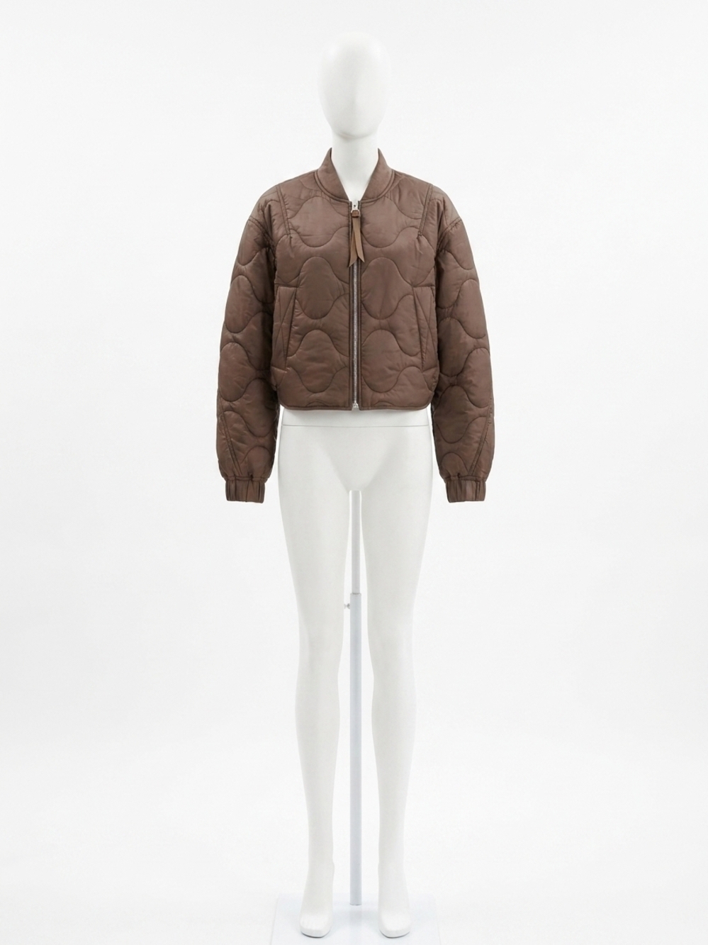 NEW AGOLDE iona quilted jacket in cocoa